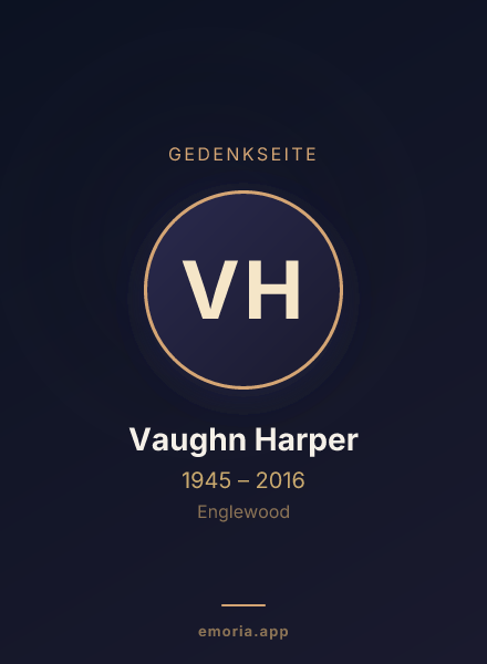 Gedenkportrait von Vaughn Harper