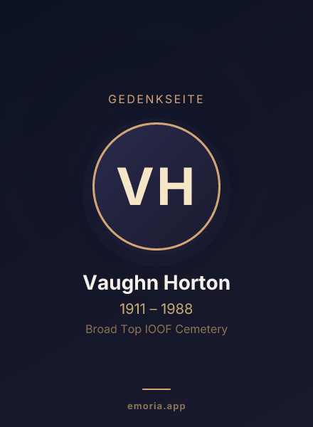 Gedenkportrait von Vaughn Horton
