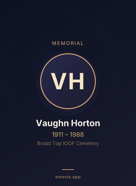 Memorial portrait of Vaughn Horton