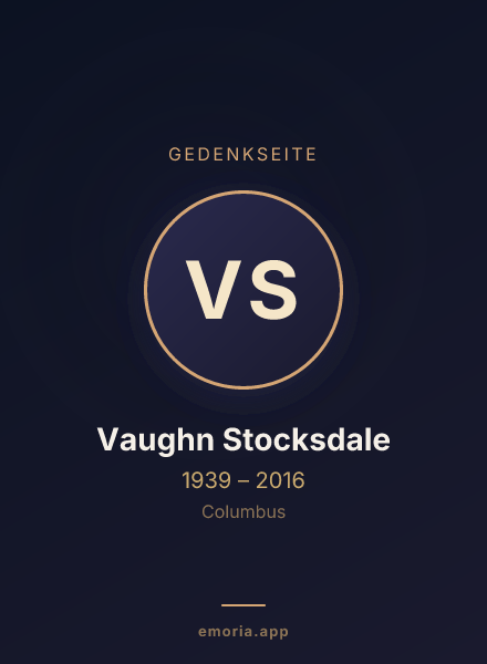 Gedenkportrait von Vaughn Stocksdale
