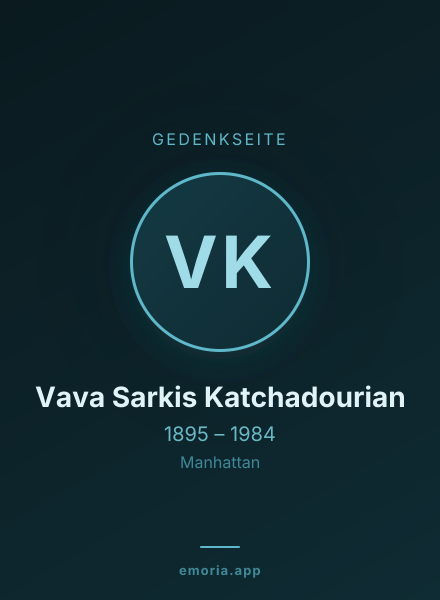 Gedenkportrait von Vava Sarkis Katchadourian