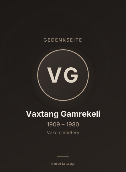 Gedenkportrait von Vaxtang Gamrekeli