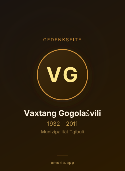 Gedenkportrait von Vaxtang Gogolašvili