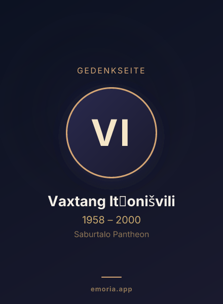 Gedenkportrait von Vaxtang It̕onišvili