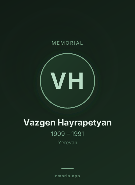 Memorial portrait of Vazgen Hayrapetyan