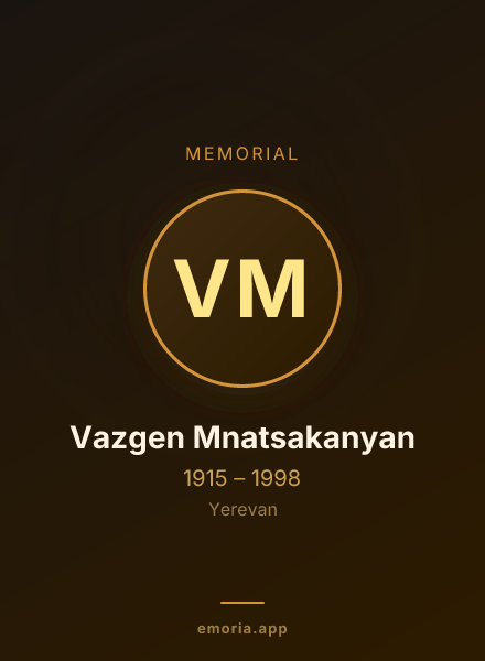 Memorial portrait of Vazgen Mnatsakanyan