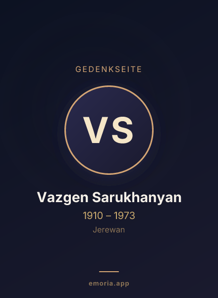 Gedenkportrait von Vazgen Sarukhanyan