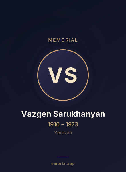 Memorial portrait of Vazgen Sarukhanyan