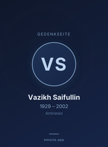 Gedenkportrait von Vazikh Saifullin