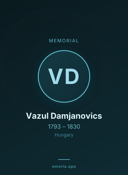 Memorial portrait of Vazul Damjanovics