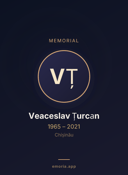 Memorial portrait of Veaceslav Țurcan