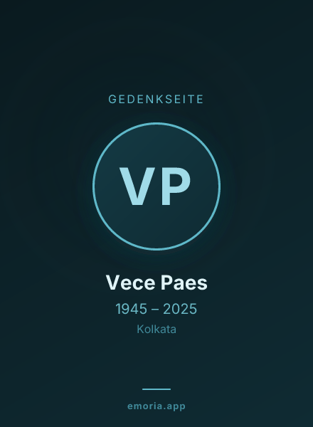 Gedenkportrait von Vece Paes