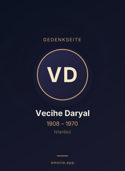 Gedenkportrait von Vecihe Daryal