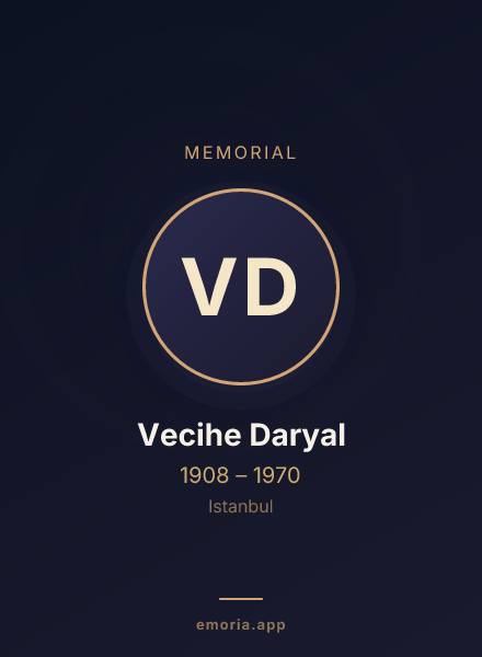 Memorial portrait of Vecihe Daryal
