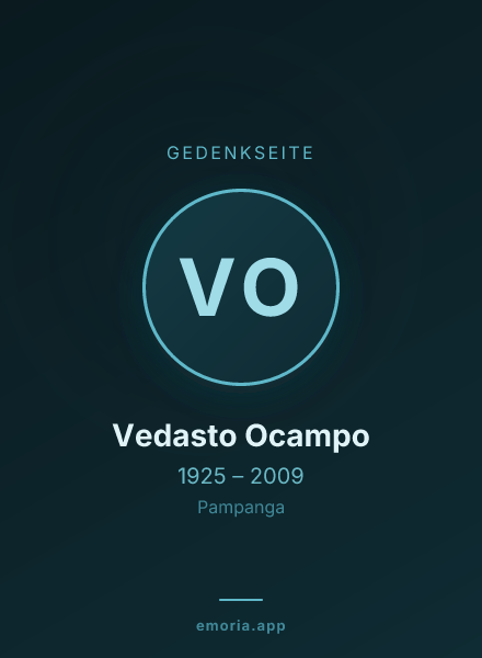 Gedenkportrait von Vedasto Ocampo