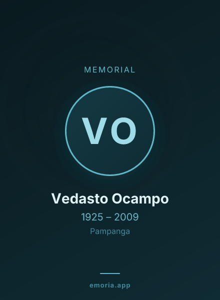 Memorial portrait of Vedasto Ocampo