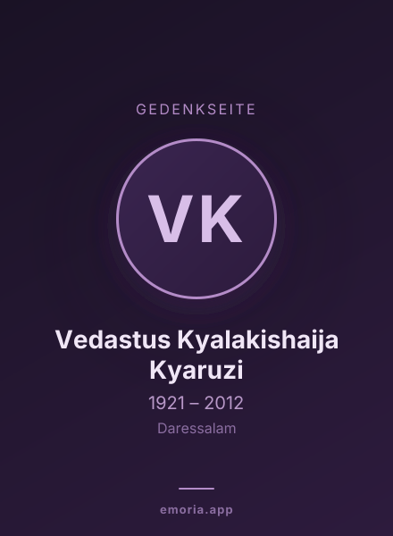 Gedenkportrait von Vedastus Kyalakishaija Kyaruzi