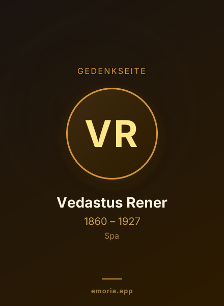Gedenkportrait von Vedastus Rener