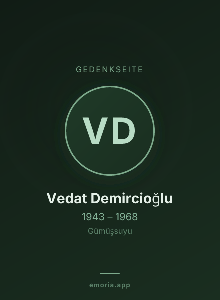 Gedenkportrait von Vedat Demircioğlu