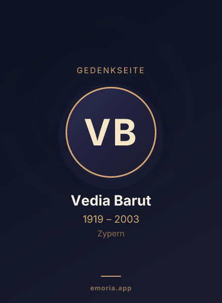 Gedenkportrait von Vedia Barut