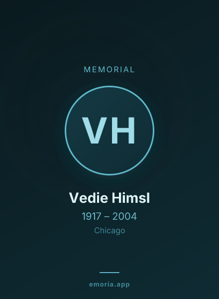 Memorial portrait of Vedie Himsl