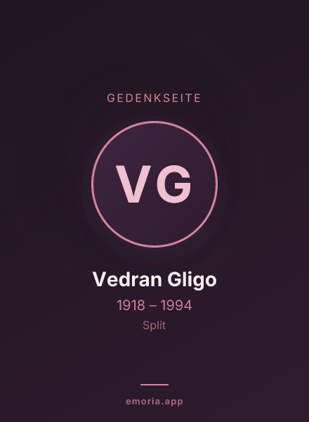 Gedenkportrait von Vedran Gligo