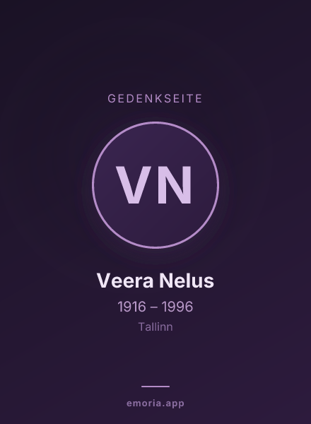Gedenkportrait von Veera Nelus