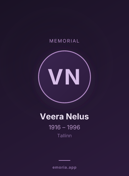 Memorial portrait of Veera Nelus