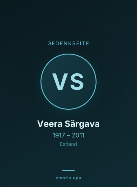 Gedenkportrait von Veera Särgava