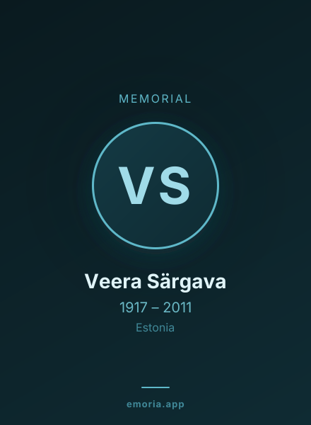 Memorial portrait of Veera Särgava