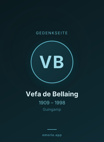 Gedenkportrait von Vefa de Bellaing