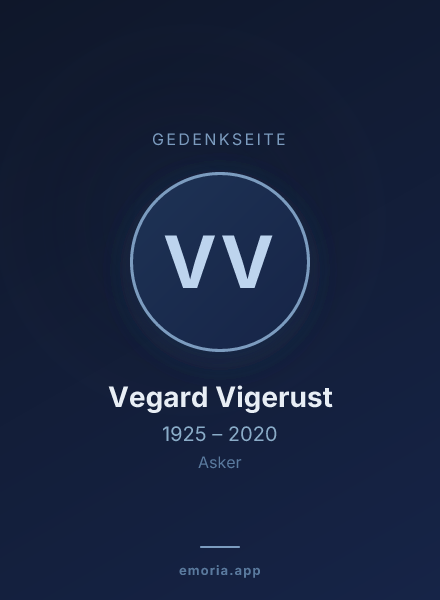 Gedenkportrait von Vegard Vigerust