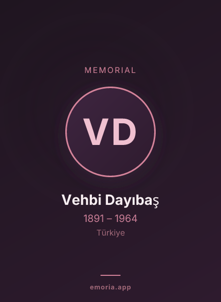 Memorial portrait of Vehbi Dayıbaş