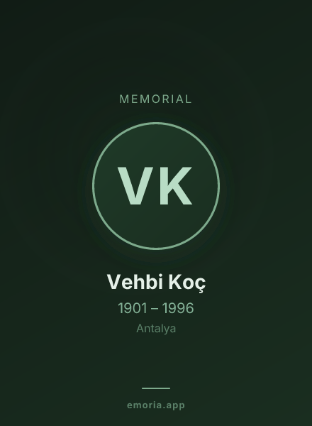 Memorial portrait of Vehbi Koç