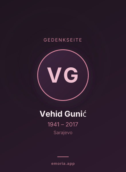 Gedenkportrait von Vehid Gunić