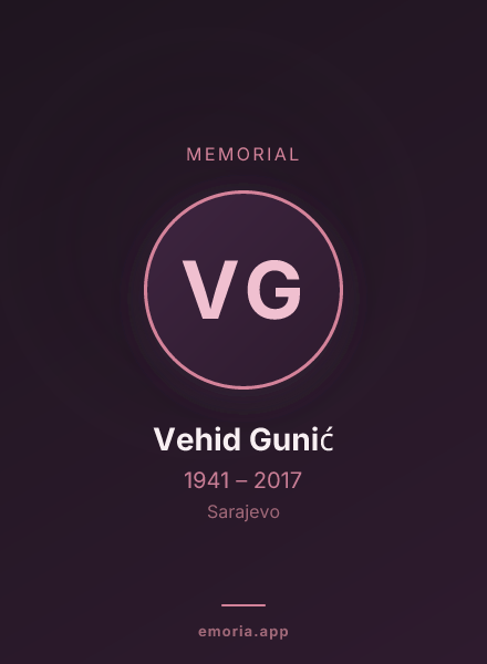 Memorial portrait of Vehid Gunić