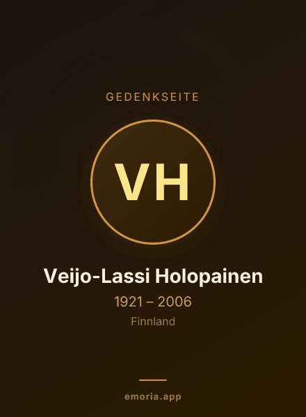 Gedenkportrait von Veijo-Lassi Holopainen