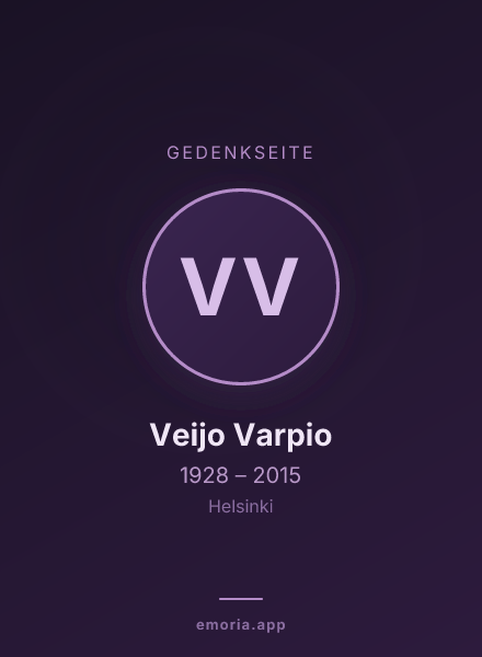 Gedenkportrait von Veijo Varpio