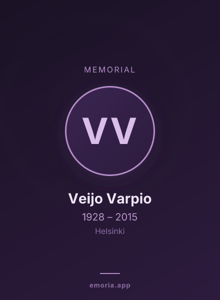 Memorial portrait of Veijo Varpio