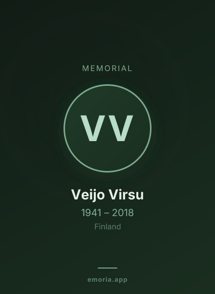 Memorial portrait of Veijo Virsu