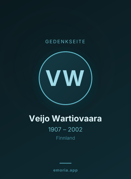 Gedenkportrait von Veijo Wartiovaara
