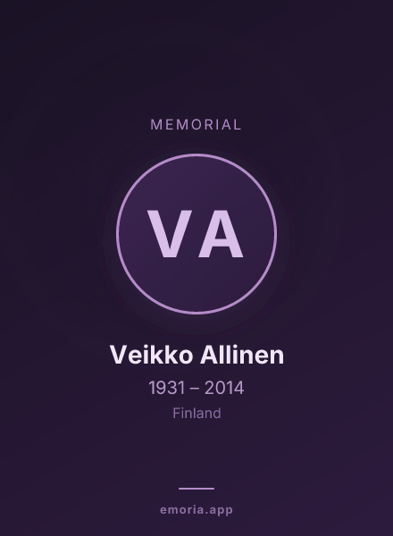 Memorial portrait of Veikko Allinen