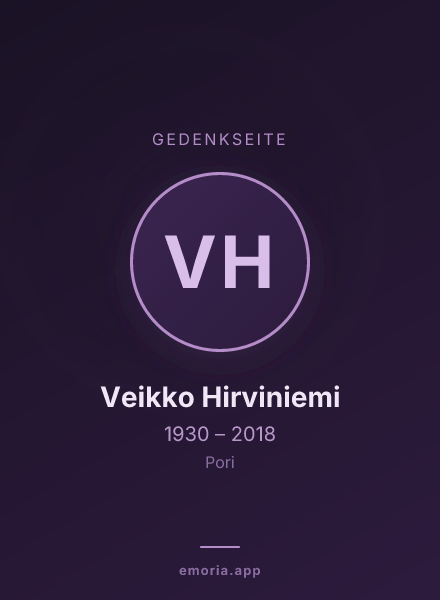 Gedenkportrait von Veikko Hirviniemi