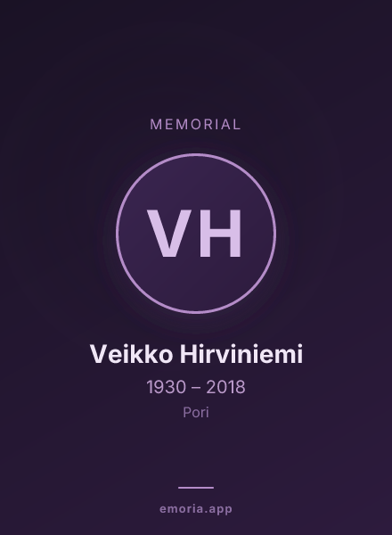 Memorial portrait of Veikko Hirviniemi