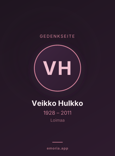 Gedenkportrait von Veikko Hulkko
