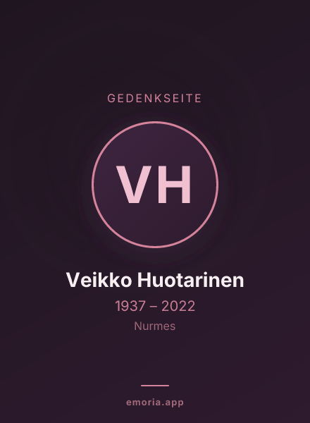 Gedenkportrait von Veikko Huotarinen