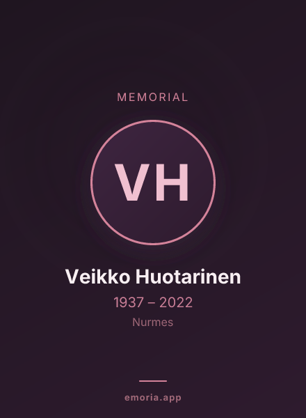 Memorial portrait of Veikko Huotarinen