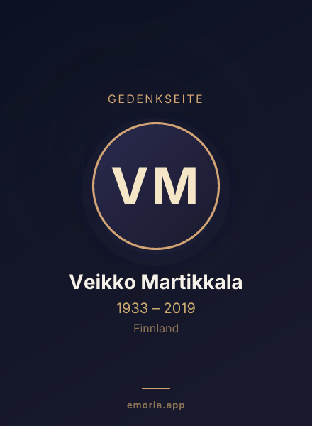 Gedenkportrait von Veikko Martikkala