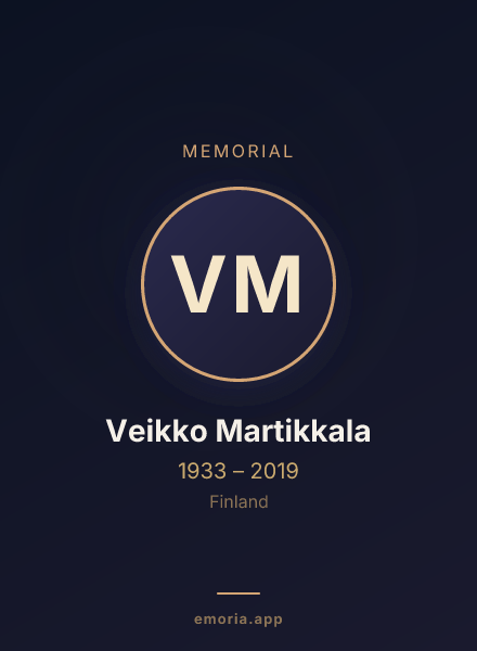 Memorial portrait of Veikko Martikkala