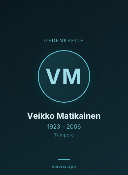 Gedenkportrait von Veikko Matikainen
